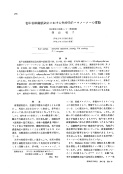 老年者細菌感染症における免疫学的パ ラメーターの変動