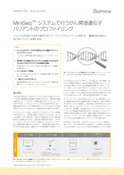 MiniSeq&trade; システムで行うがん関連遺伝子