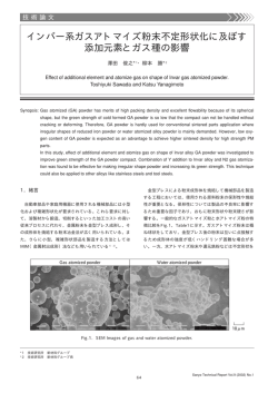 インバー系ガスアトマイズ粉末不定形状化に及ぼす 添加元素とガス種の