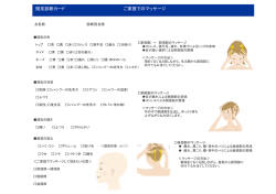 頭皮診断カード ご家庭でのマッサージ