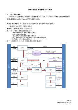 販売管理システム概要(PDF 2ページ資料)