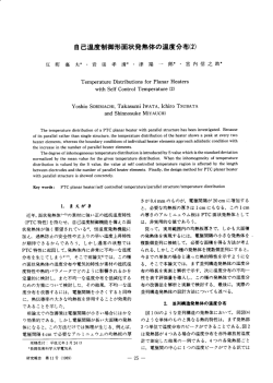 自己温度制御形面状発熱体の温度分布(2)(Temperature distributions