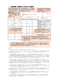 1 提出書類（様式第二十号の三）記載例