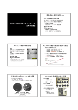 カーボンブラック添加アスファルトによる 長寿命化舗装 開発