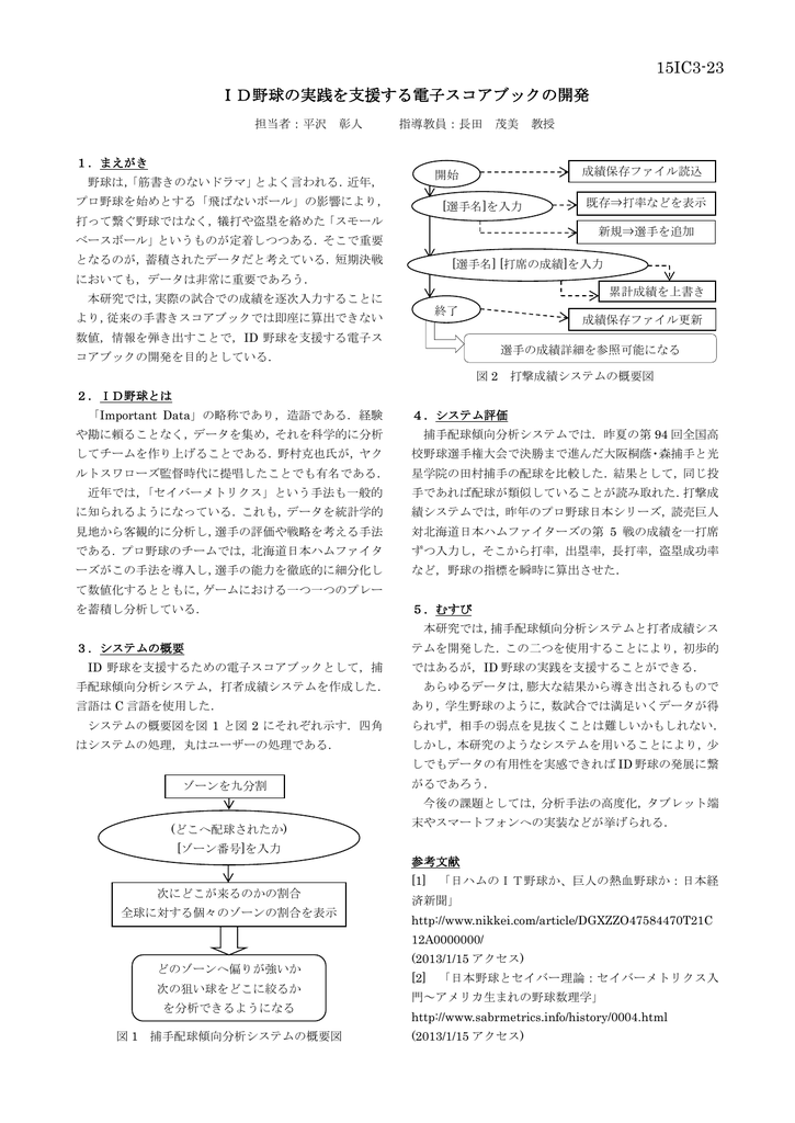 D野球の実践を支援する電子スコアブックの開発 15ic3 23