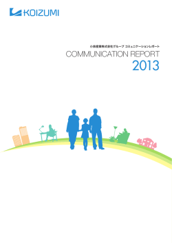 COMMUNICATION REPORT 2013