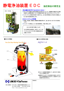 静電浄油装置 EDC 油圧保全の救世主