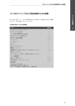 10. DIGラベリングおよび検出実験のための設備