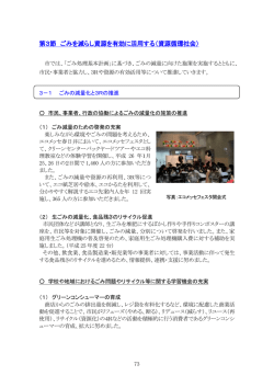 第3節 ごみを減らし資源を有効に活用する（資源循環社会）
