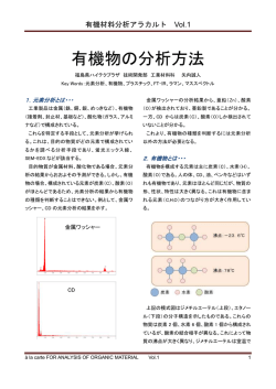 有機物の分析方法