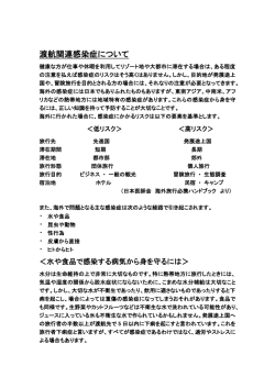 渡航関連感染症について