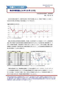 株式市場見通し(16 年 10 月 12 日)