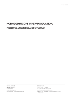 NORWEGIAN ICONS IN NEW PRODUCTIONS