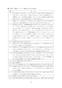 （参考）本郷区アンケート調査における自由意見