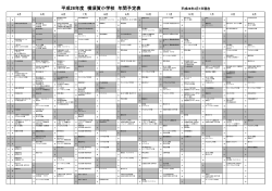 平成28年度 横須賀小学校 年間予定表