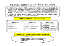 郵便局において提供されるユニバーサルサービスについて