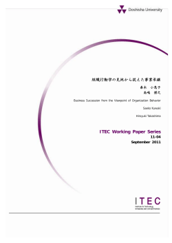 ITEC Working Paper Series