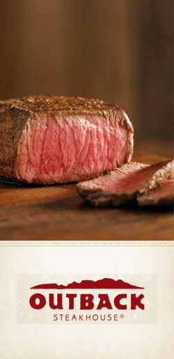 MENU C - Outback Steakhouse Japan