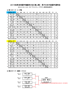 2015世界卓球選手権蘇州大会（個人戦） 男子日本代表選手 - Hi-HO