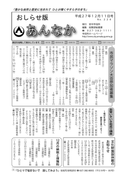 おしらせ版あんなか12月11日号