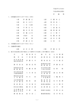 －1－ 平成27年2月26日 午前10時00分開会 於 議 場 1．出席