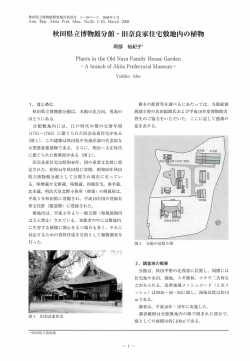 秋田県立博物館分館・旧奈良家住宅敷地内の植物