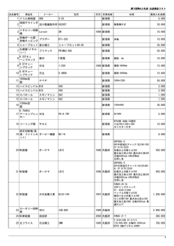 1 ドリル研削盤 SRD S-25 新潟県 5,000 2 両頭グラインダ ー 淀川電機