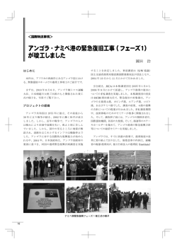 アンゴラ・ナミベ港の緊急復旧工事（フェーズ1）