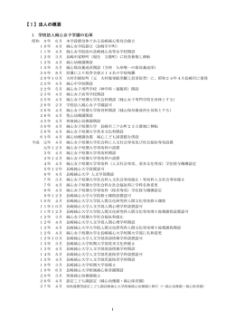 【Ⅰ】法人の概要 - 学校法人 純心女子学園
