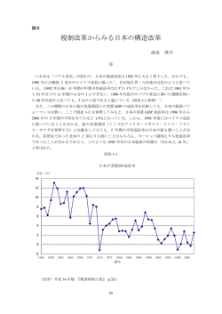 税制改革からみる日本の構造改革