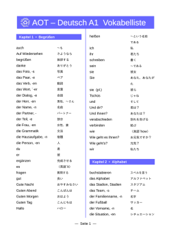AOT Deutsch A1