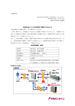 株式会社新日本通商 信託保全による分別保管の開始のお知らせ