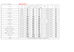 プリントサイズ＋料金表 価格は全て税別です。 Lスクエア 89x89 マット