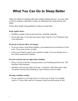 What to do to sleep better - Health Information Translations