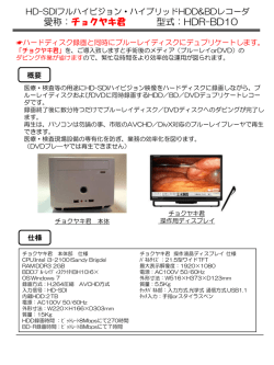 愛称：チョクヤキ君 型式：HDR-BD10