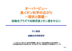 負イオン科学の広がり－現状と課題