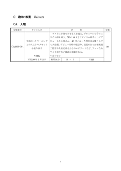 目録（PDF） - 社会福祉法人聴力障害者情報文化センター
