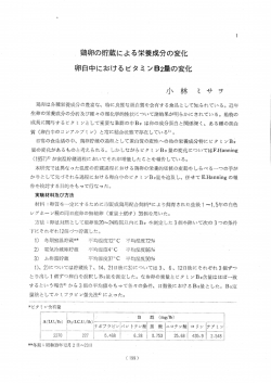 Page 1 鶏卵の貯蔵による栄養成分の変化 卵白中におけるビタミンB2量