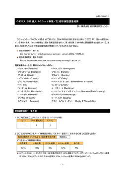 イギリス・BID 導入パイロット事業／22 都市実態調査結果