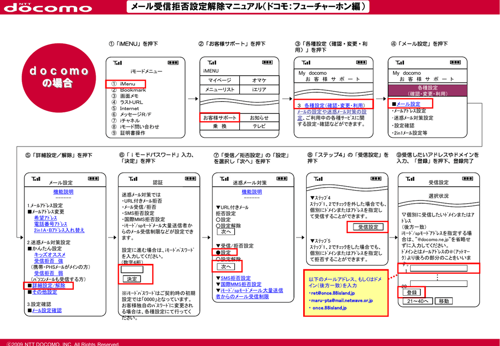 受信拒否設定解除マニュアル