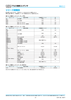 製品シリーズ統廃合一覧