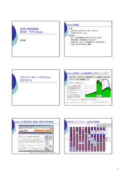 1 自律分散協調論 第6回 P2Pとskype クライアントサーバモデルと P2P
