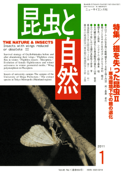 昆虫と自然 2011年1月号 (立ち読み)