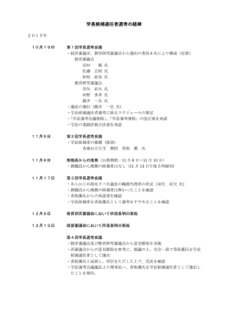 学長候補適任者選考の経緯