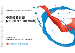 中期経営計画 (2015年度～2017年度)