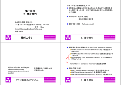 第十回目 6. 複合材料 材料工学Ⅰ