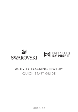 ACTIVITY TRACKING JEWELRY QUICK START GUIde