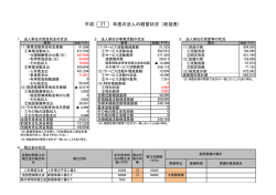 27 平成 年度の法人の経営状況（総括表）