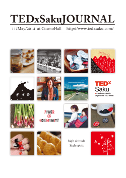 2014 TEDxSaku JOURNAL