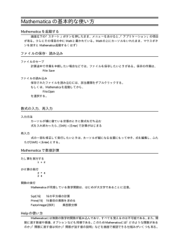 Mathematica の基本的な使い方